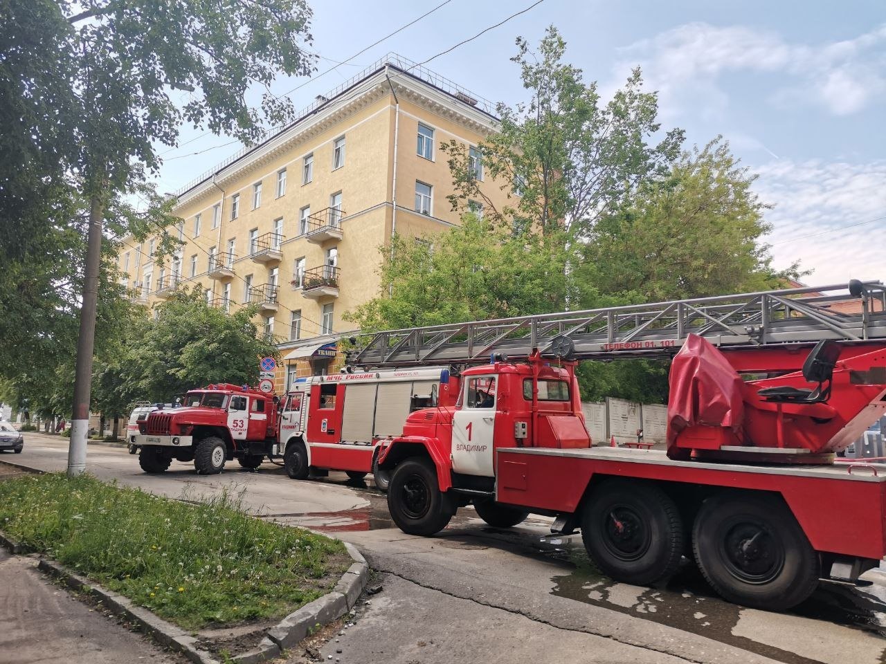 Пожар в жилом доме в центре Владимира - Происшествия г Владимира