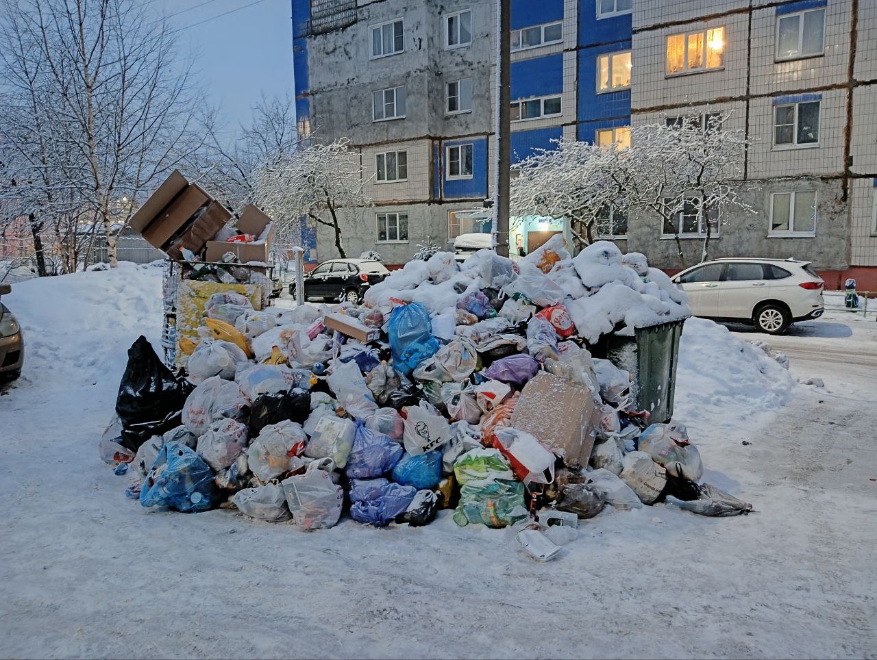 Снегопад и отсутствие водителей: чем объясняют мусорные завалы во Владимире?  | 29.12.2023 | Владимир - БезФормата